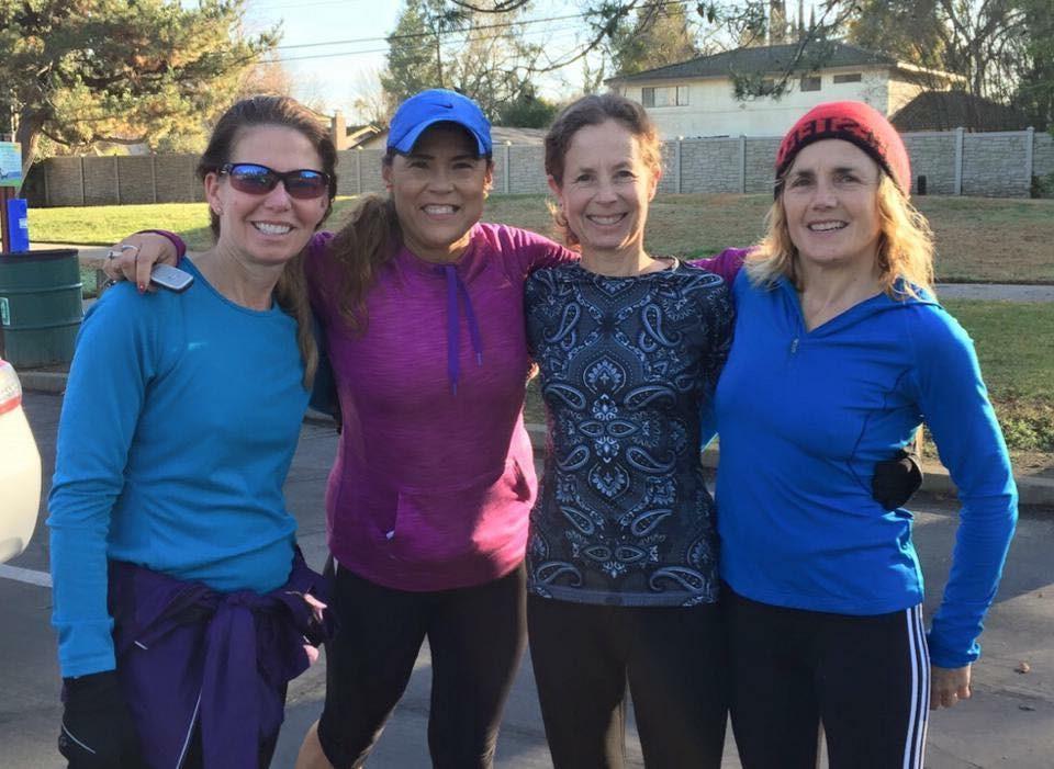 Theresa with her longtime running friends 